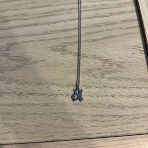 Mejuri Gothic Initial Necklace